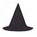 Mylar Confetti Shapes Witch's Hat (5")